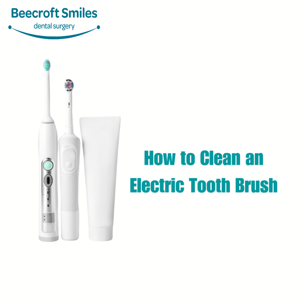 how to clean an electric tooth brush